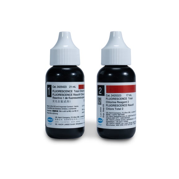 Fluoreszenz-Nachfüll-Reagenziensatz für Gesamtchlor ULR, 3 - 100 µg/L (ppb), 100 Tests